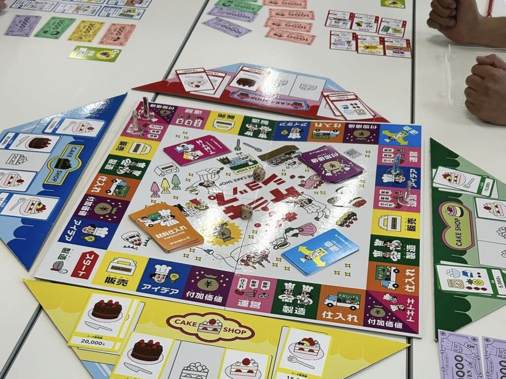 主任研修で会社の数字を学ぶボードゲーム研修の様子